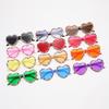 Новые солнцезащитные очки Love Personality Sticker Fashion Peach Heart Women Single Party Trending Beach Sunglasses