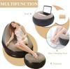 2-IN-1 Fashion Inflatable Leisure Bean Bag Sofa Lazy Sofa Set with Footstool and Air Pump Inflatable Deck Chairs for Camping RV