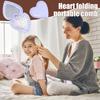Расческа Love Heart с зеркалом 2-в-1, мягкая щетина, массаж кожи головы, складная портативная антистатическая расческа с воздушной подушкой для укладки волос для мужчин и женщин