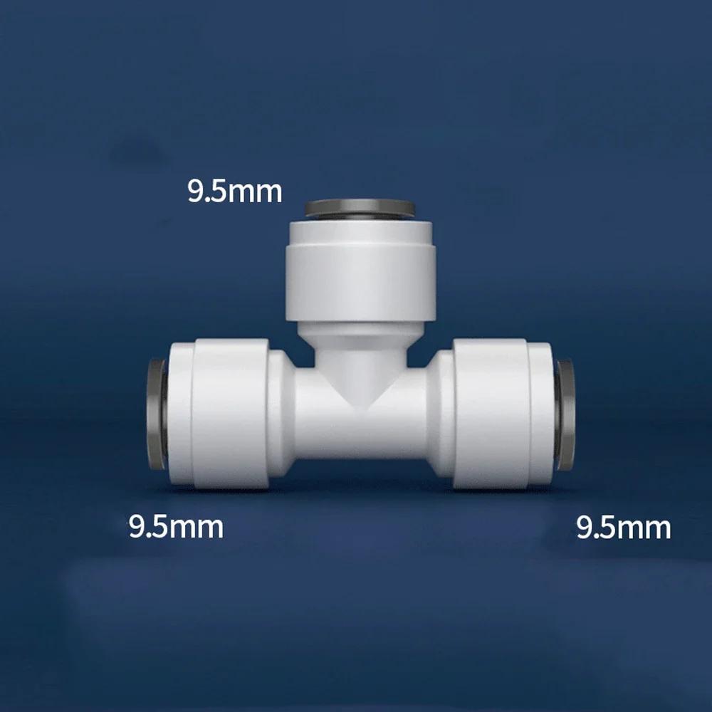 Тройник редукционный 3/8" 1/4" на 3 выхода, пищевой POM, быстроразъемный соединитель для аквариума, системы фильтрации воды RO, системы обратного осмоса