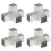 Day and Night - Day and Night X Post Connectors 4 Pcs Galvanized Metal 81x81 Mm