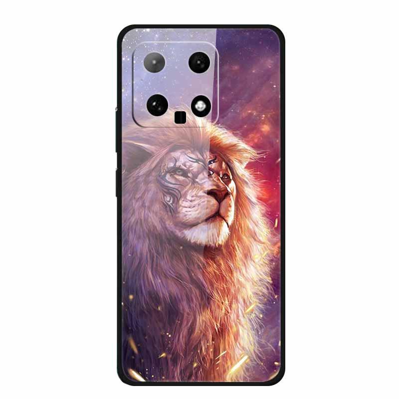 Чехол для телефона Xiaomi 14: Дизайн с разноцветными бабочками, Закаленное стекло, Креативный стиль, Хит продаж
