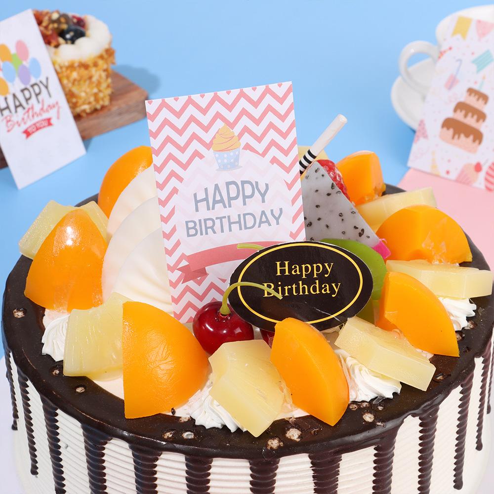 Картонная подарочная упаковка, поздравительные этикетки с мультяшными животными, открытки с днем ​​рождения, открытка с сообщением