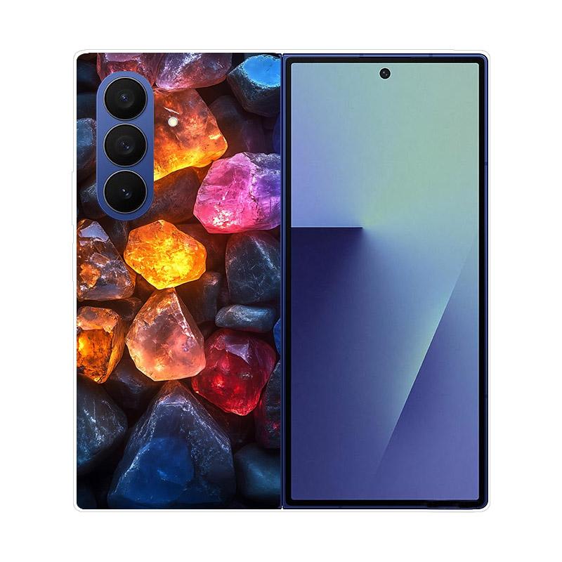 Чехол для Samsung Galaxy Z Fold 7 Мраморный Жесткий ПК Задняя Крышка Для Samsung Galaxy Z Fold7 ZFOLD7 Полностью Защитный Корпус Телефона