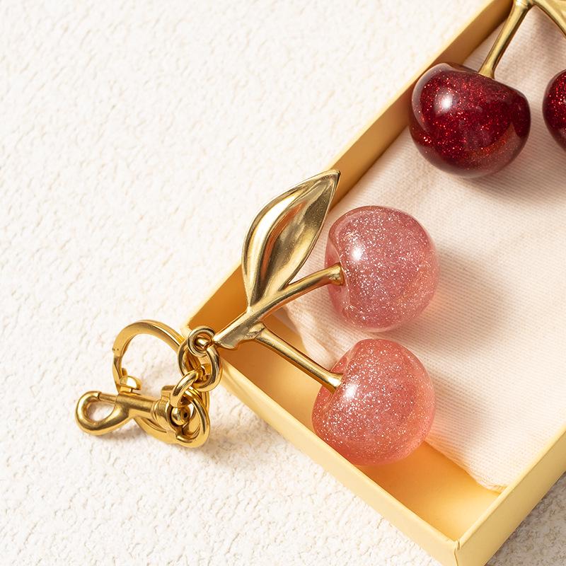 Вишнево-розовый DIY подвеска-шарм для сумки - Аксессуар для ключей в стиле TikTok