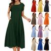 Women's One-piece Short Sleeve Flared Sleeve Loose Casual Round Neck Dress