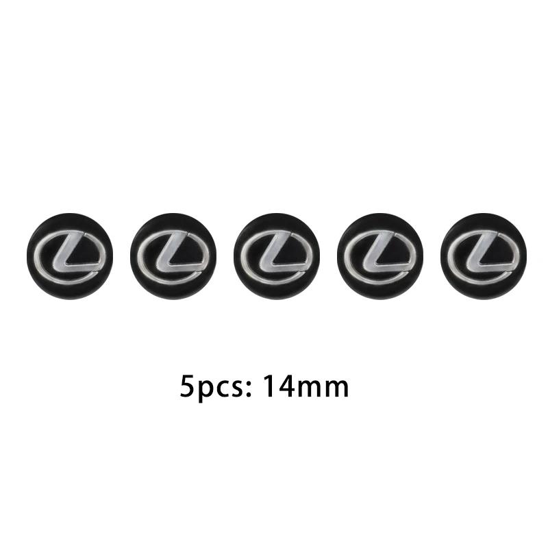 Emblems For Lexus Fsport GX470 RX330 IS250 LX570 LX600 Ct200h RX350 IS300h 5/10PCS/lot 14mm Car Key Shell Square Emblem Symbol S