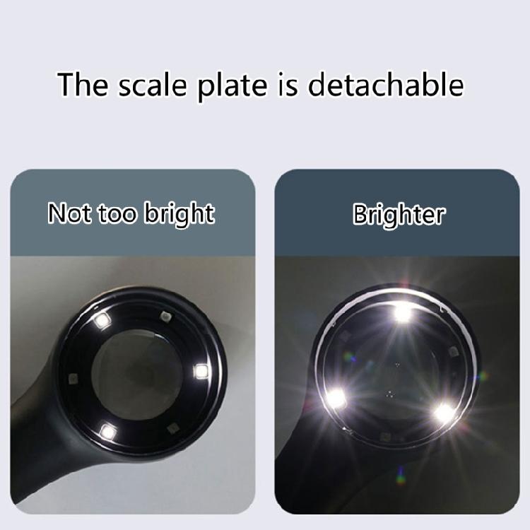 Лупа для глаз 60X увеличительное стекло со светодиодной/УФ-подсветкой, перезаряжаемая увеличительная линза