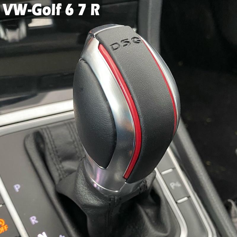 For VW Golf MK6 MK7 R GTI Passat B7 B8 CC R20 Jetta MK6 GLI DSG Gear Shift knob With Leather Gearbox Shift Lever Cover