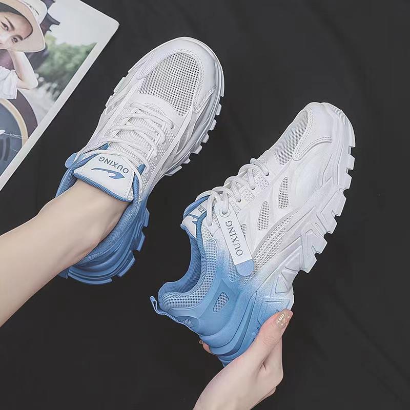 Кроссовки на платформе Dad Shoes, женские, весна-лето, сетчатые, дышащие, новые, универсальные, повседневные, белые, женские, спортивные, кроссовки