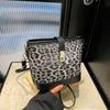 Fashion Bag Women'S Leopard Print Messenger Bag Casual Portable Bucket Bag