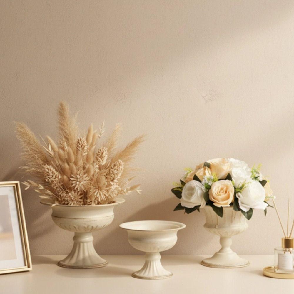 Multipurpose Flower Pot White Decorative Vase Vintage Urn Vase Flower Pot Living Room