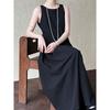 Luxi Elegant High-Waist Pleated A-Line Summer Dress, Sleeveless 5080