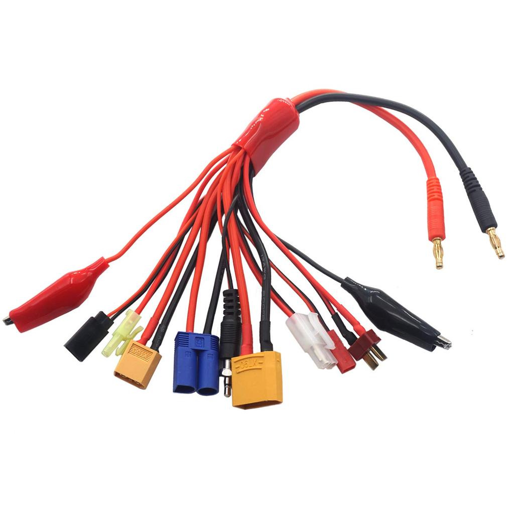 ShareGoo RC Charging Cable Multifunctional 10 Types Banana Plug RC LiPo Multi Charger Adapter Lead Cable Converter for RC Car Helicopter Quadcopter