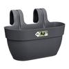 ELHO Balcony Planter Vibia Campana Easy Hanger Medium - L 24.1 X W 36 X H 26.5 Cm - Black - With Water Reservoir