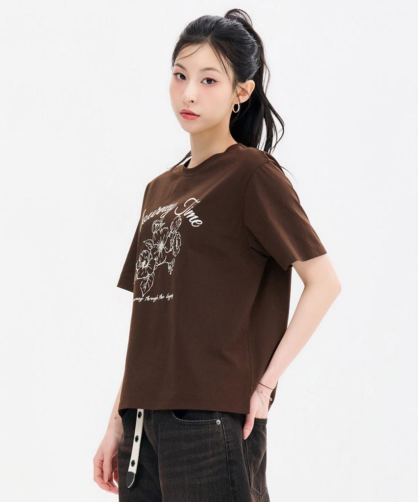 CHASECULT Women'S Cool Flower Graphic Short Sleeve T-Shirt-Fcrg5872E08