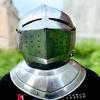 18GA Steel Medieval Close Helmet Knight Wearable Armor Helmet X-Mass