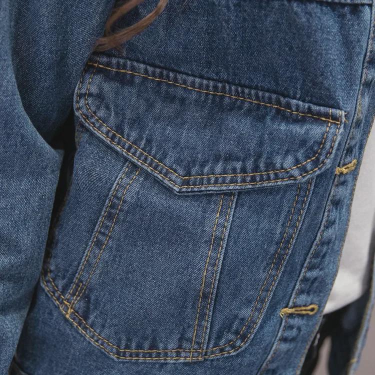 2022 Весна/Осень Женская свободная куртка больших размеров из корейского денима BF