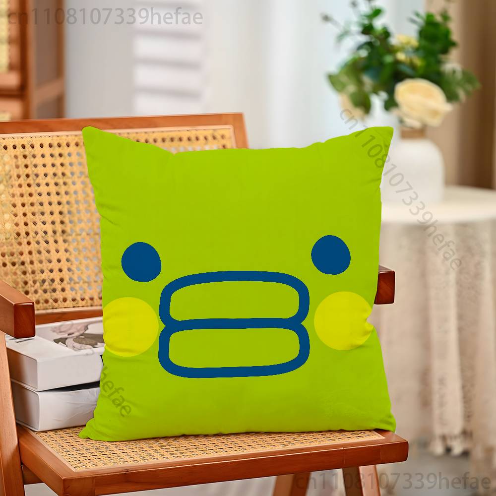 TTamagotchi MMametchi Funny Pillow Case Antidustmite Pillowcase Invisible Zipper Silky Short Plush Sofa Cushion Cover
