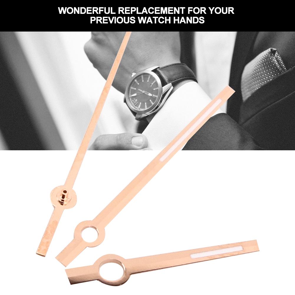 Luminous Men Watch Hour Minute Second Hands Watch Needles Fit for 3135 MovementRose Gold