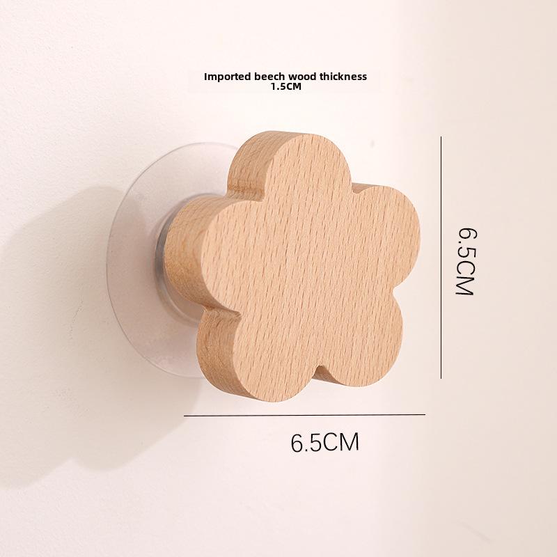 Японский милый крючок для стены из дерева в виде животного - лунный мультяшный дизайн в скандинавском стиле