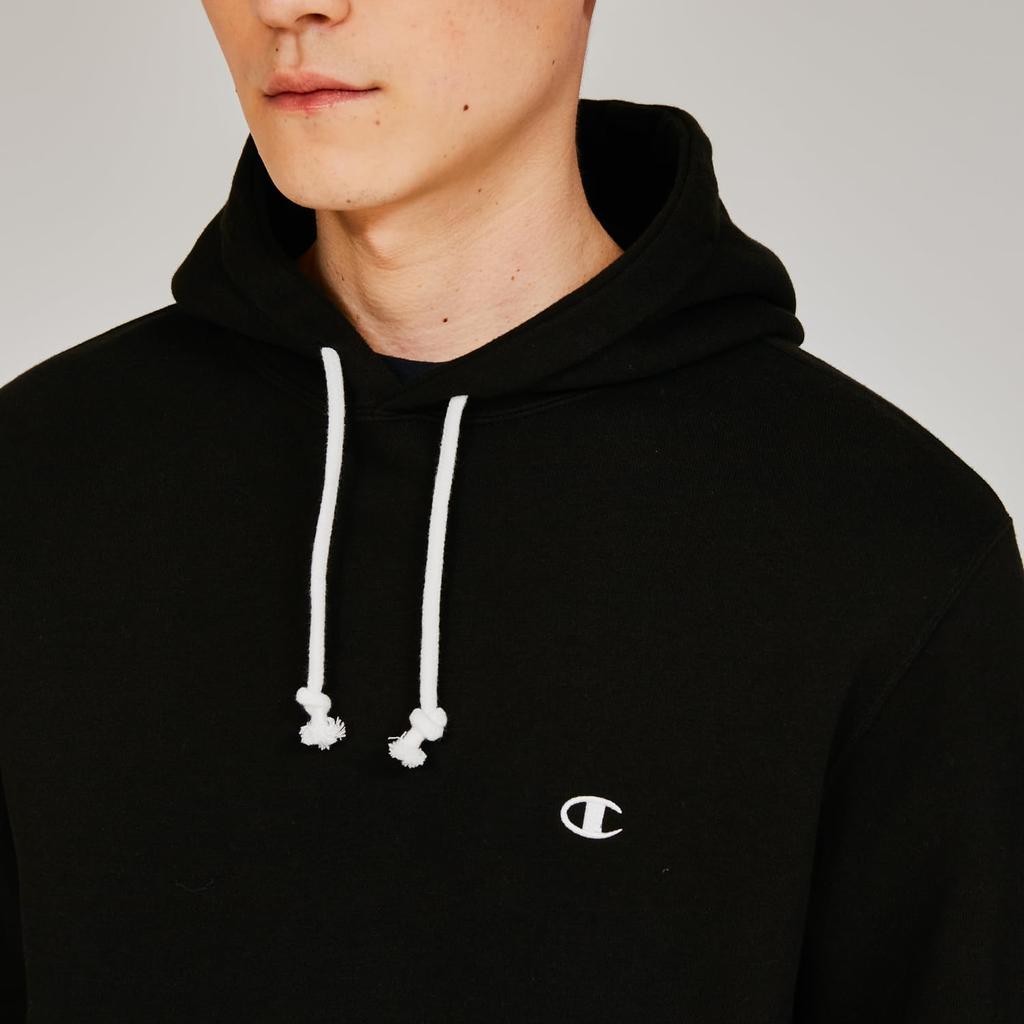 Толстовка с капюшоном с длинным рукавом, хлопок, США, вышитый логотип One Point, базовая черная, размер L [Champion] C3-Y138 для мужчин