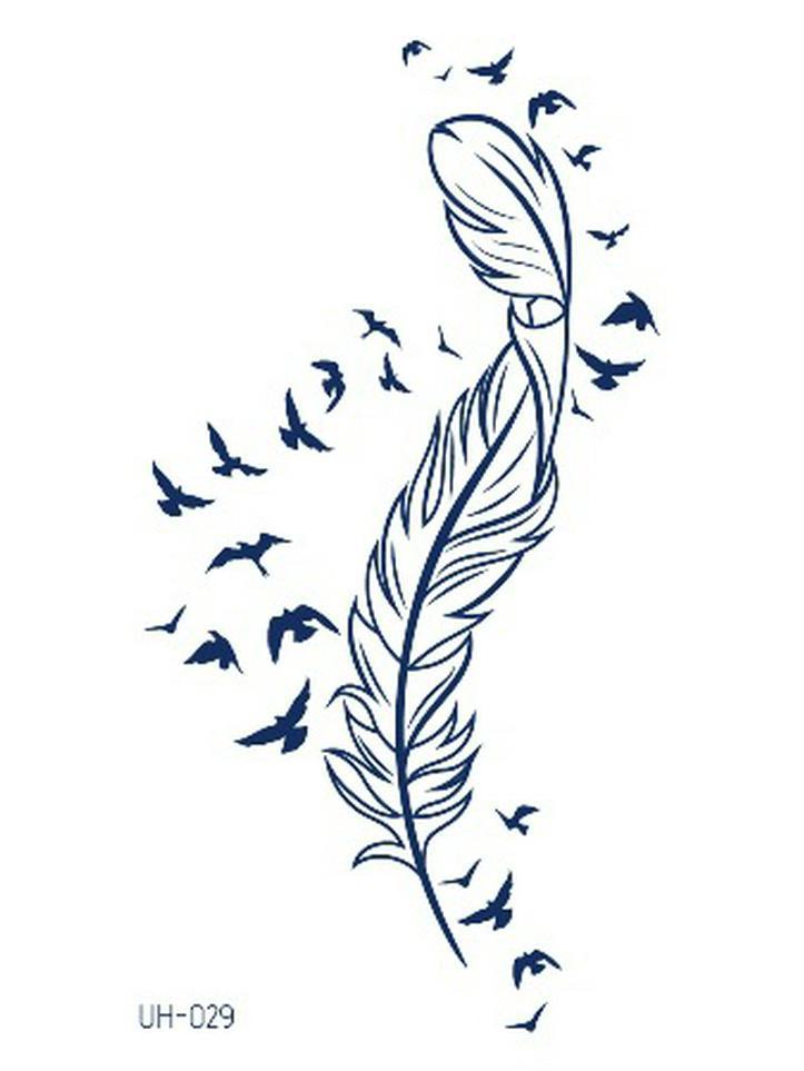 Водостойкие полуперманентные татуировки-наклейки на травяной основе для мужчин и женщин