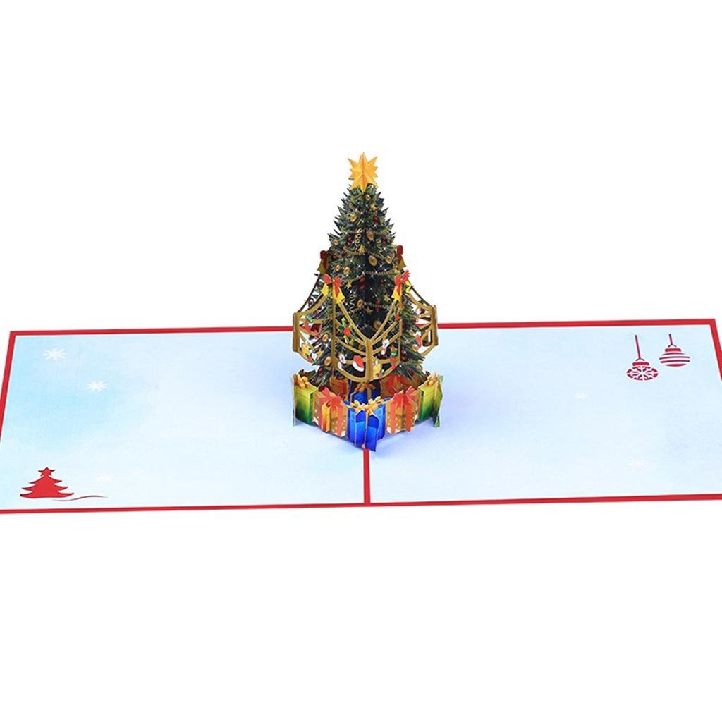 Festive 3D Popup Christmas Tree Card Heartwarming 3D Pop Up Christmas Tree Card with Envelope for Seasonal Greetings