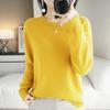 YYFS Женская мода повседневная осень-зима однотонные принты с длинным рукавом и круглым вырезом женская одежда шерстяной трикотаж свитера