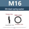 Yigu 304 Stainless Steel Black Spring Washer - Thickened Split Design for Shock Absorption