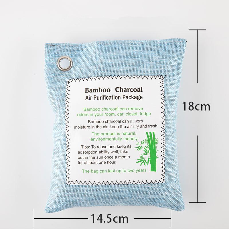 Activated Charcoal Bags 200G Car Air Dehumidifier Bamboo Activated Charcoal Air Freshener For Home Car Pets Bathroom Basement