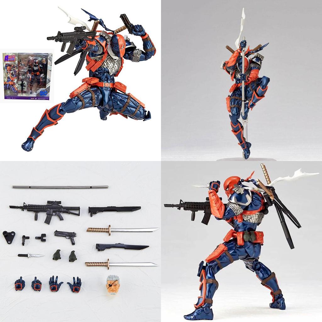 Revoltech Amazing Yamaguchi Deathstroke №011 Высокодетализированная ПВХ Фигурка Коллекционная Игрушка