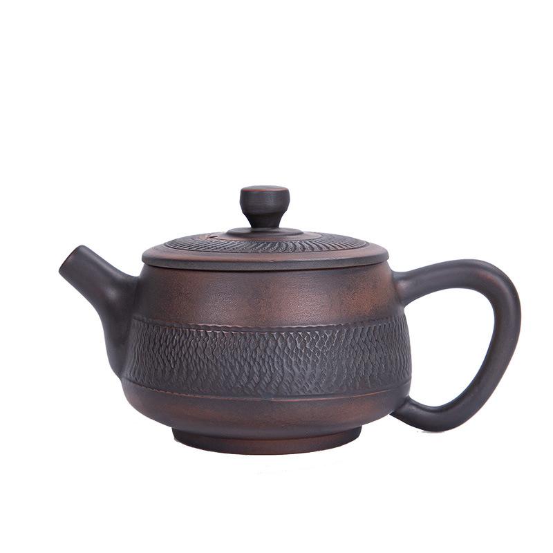 200 мл Винтажный фиолетовый глиняный чайник ручной работы Фиолетовый глиняный чайник для заваривания в печи для заваривания бытовой китайский фильтр Красота Чайный набор