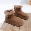 TUINANLE Women's Winter Snow Boots Simple Thick Sole Down Cotton Shoes Thickened Warm Boots