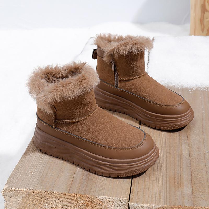 TUINANLE Women's Winter Snow Boots Simple Thick Sole Down Cotton Shoes Thickened Warm Boots