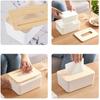 2PCS Cartoon Interior Products Wood Wooden Tissue Box Napkin Paper Boxes Storage Case Cover Holder