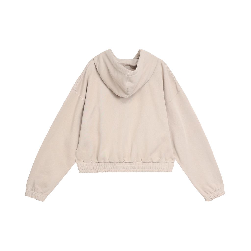 Jordan Essentials Повседневная спортивная трикотажная свободная толстовка с капюшоном Укороченный топ Женские топы Light-Iron-Ore DD6999-012