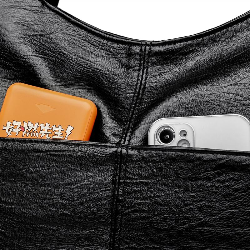 Женская сумка через плечо, большая вместительная сумка для мамы, мягкая кожаная сумка с портмоне, сумка через плечо для женщин