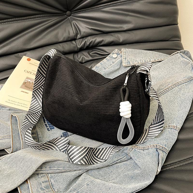 Модная универсальная женская сумка для поездок, большая вместительная сумка-мессенджер, вельветовая простая повседневная сумка через плечо, сумка для поездок