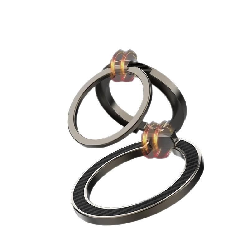 MagSafe Carbon Fiber Folding Magnetic Ring Phone Stand, 360° Rotating Alloy, Multi-functional and Universal.