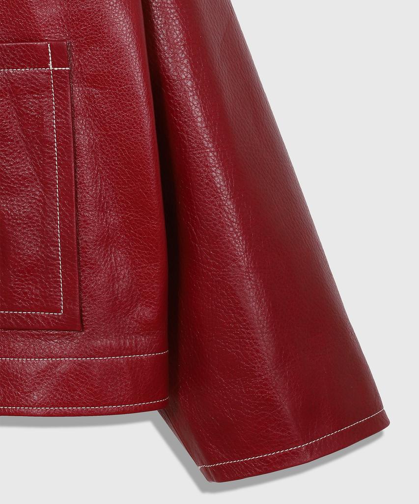 86D Stitch Leather Jacket - Red