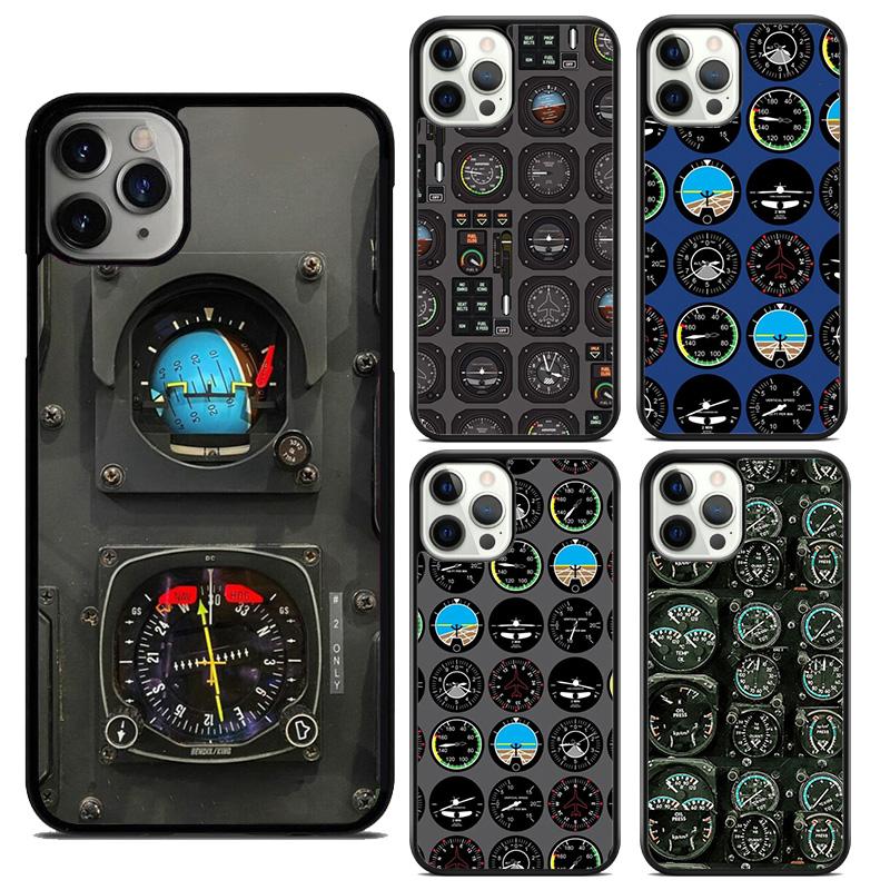 Aviation Airplane Instrument Phone Case Cover For iPhone 17 Air 16 15 14 plus 11 12 13 pro max coque Shell Fundas