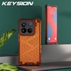 KEYSION Shockproof Armor Case for Xiaomi 15 5G Soft Silicone+PC Transparent Honeycomb Phone Back Cover for Xiaomi 15 Pro 5G