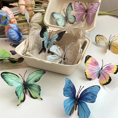 10 шт DIY Декор Свадьбы Домашний Сад Акценты 3D Печатные Искусственные Бабочки ПВХ