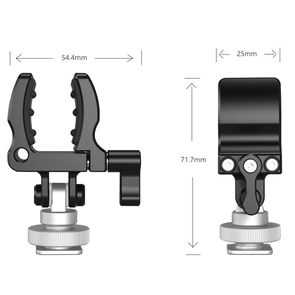 Microphone Holder NICEYRIG Aluminum Alloy Cold Shoe Mount for Shotgun Microphones 18-35mm