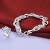 Sale Classic Men's 925 Sterling Silver Dragon Bracelets Rings Fashion Party Wedding Gifts Street All-match Jewelry Sets