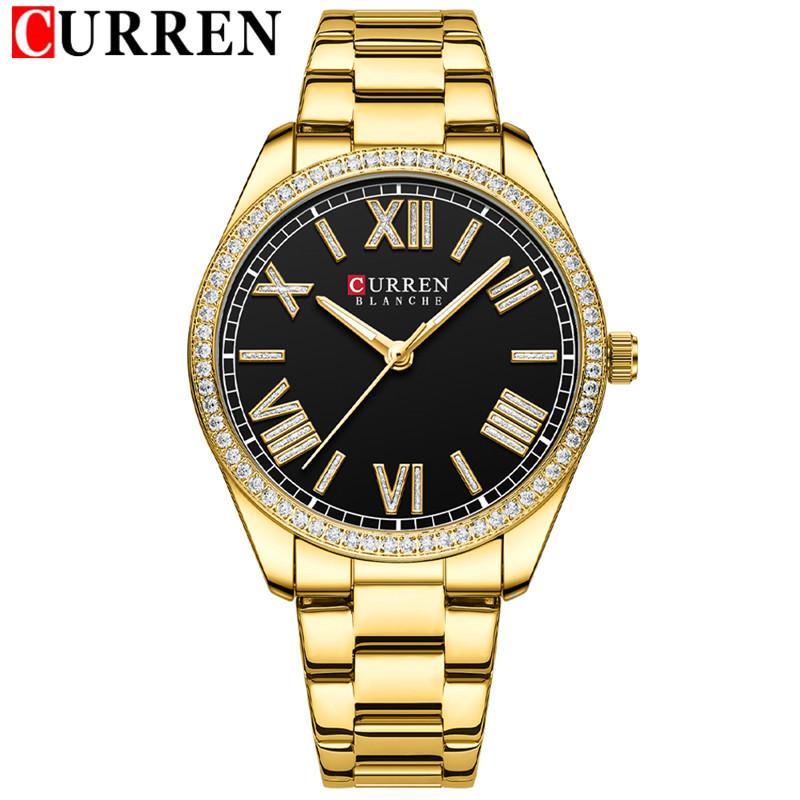 CURREN Fashion Women Watch Top Brand Luxury Lady Girl Wristwatch Stainless Steel Bracelet Waterproof Female Clock Gift 9088