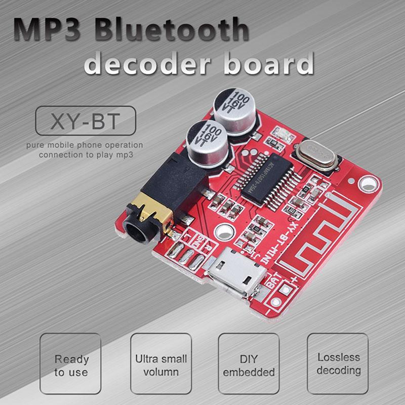XY-BT MP3 Bluetooth Decoder Board Bluetooth 4.1 Lossless Stereo Audio Receiver Module 3.7V-5V Micro USB Car Speaker Modification Amplifier Board