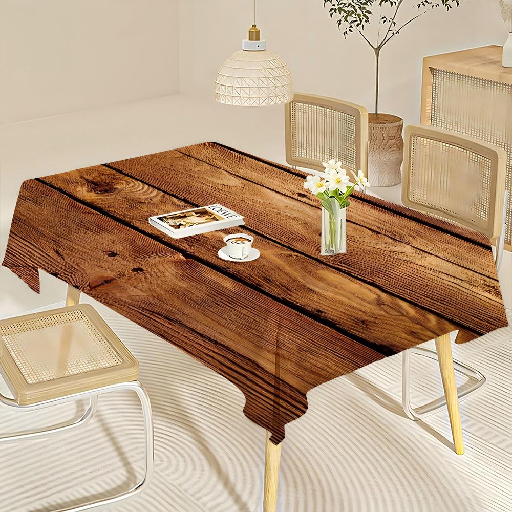 Красивые Деревянные Прямоугольные Скатерти Моющиеся Свадебная Вечеринка Кухня Обеденная Гостиная Украшение на День Рождения Стол