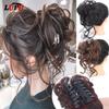 Synthetic Messy Curly Claw Clip In Hair Extension Chignon Donut Roller Hairpiece For Women Heat Resistant Fake Hair Bun